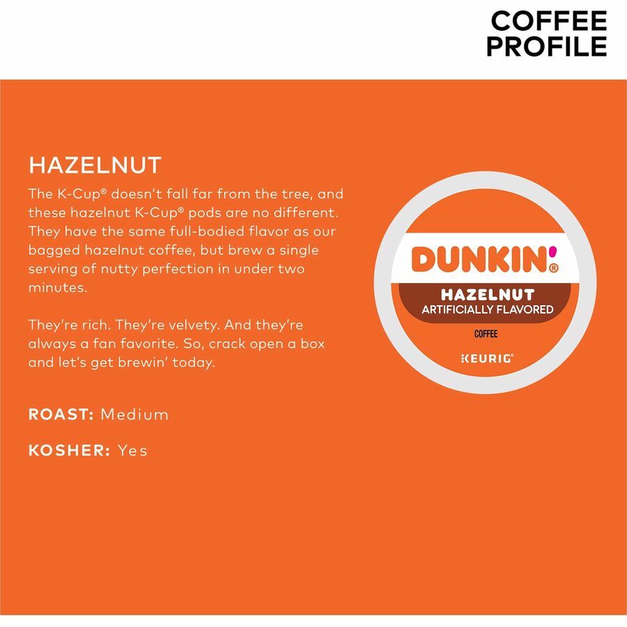 Compatible with Keurig Brewer - Medium - K-Cup - Hazelnut - 22 / Box