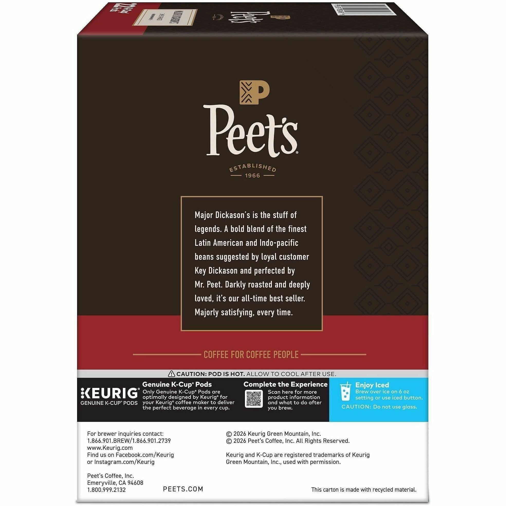 Compatible with Keurig Brewer - Dark - K-Cup - Major Dickason's - 22 / Box
