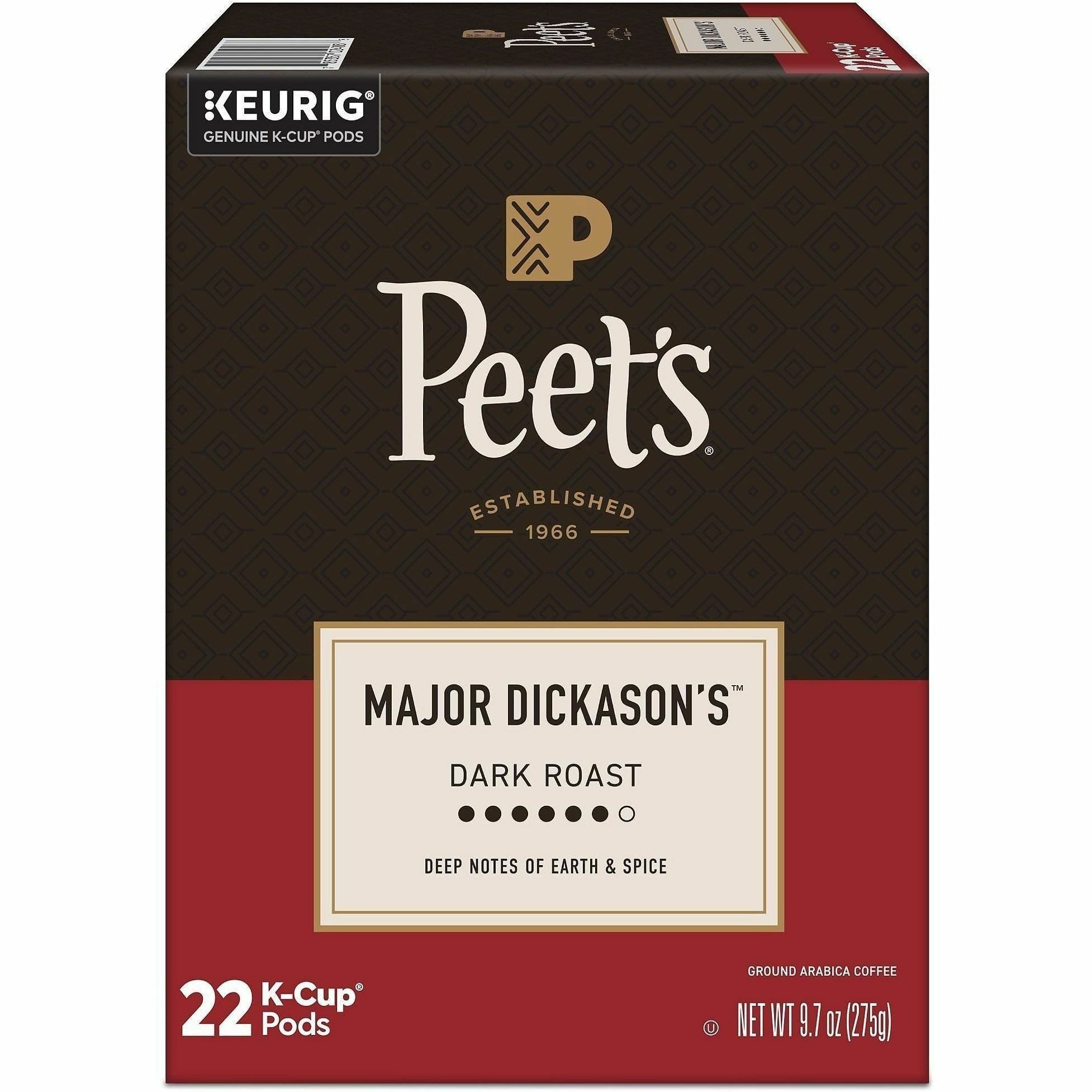 Compatible with Keurig Brewer - Dark - K-Cup - Major Dickason's - 22 / Box