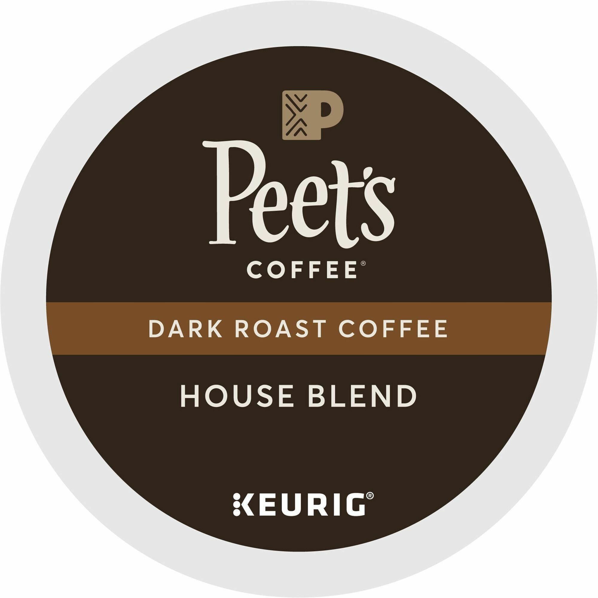Peet's Coffee&reg; K-Cup House Blend Coffee - Compatible with Keurig Brewer - Dark - K-Cup - 22 / Box