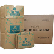 30 gal Capacity - 12" Length x 16" Width - Brown - Kraft - Waste Disposal - Recycled - 50 / Carton