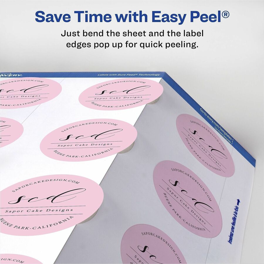 Avery&reg; Printable Square Labels, 2" x 2" , White, 120 Labels (22565)