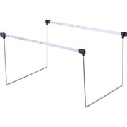 Business Source File Frame - Letter - 14" to 18" Long - Stainless Steel - Gray - 2 / Box