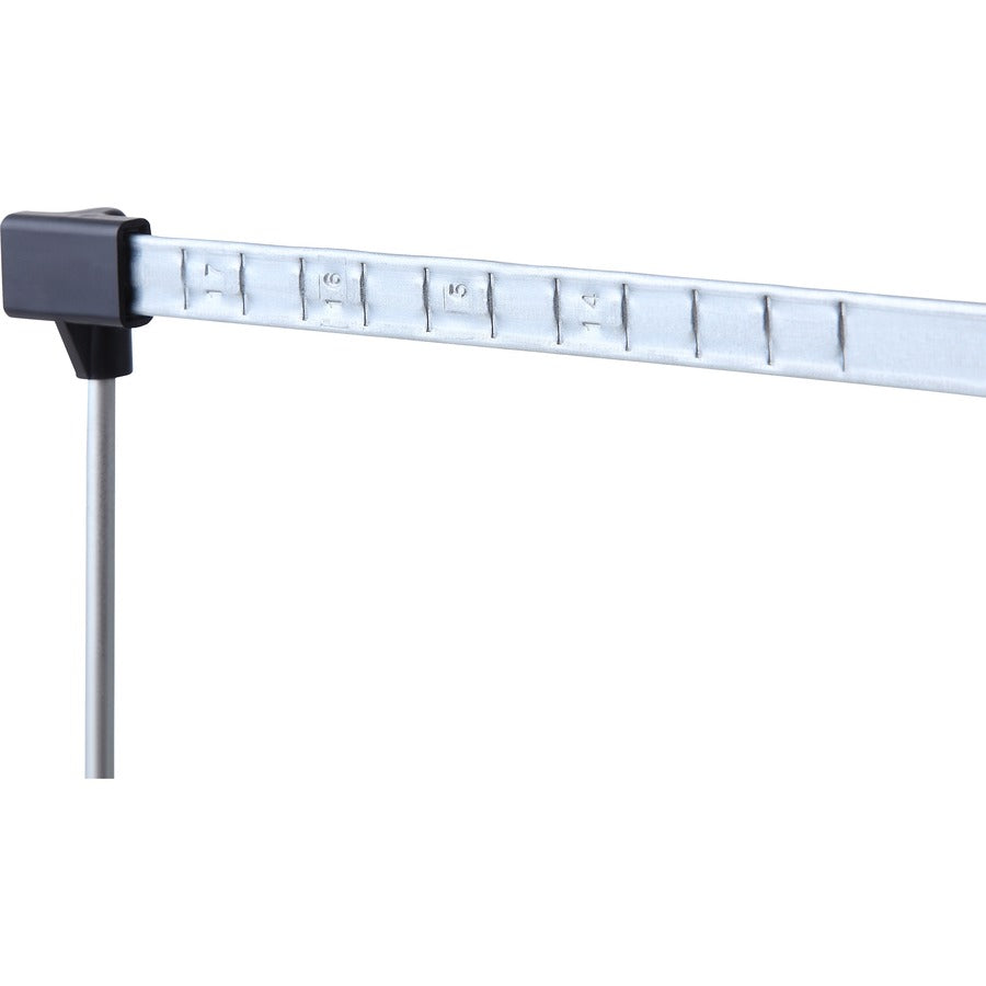 Business Source File Frame - Letter - 14" to 18" Long - Stainless Steel - Gray - 2 / Box