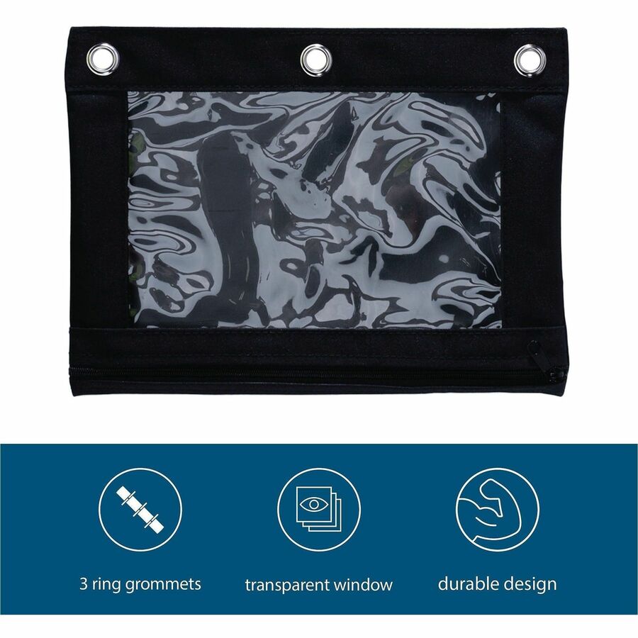 10" Height x 7.4" Width - Black - 6 / Bag