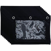 10" Height x 7.4" Width - Black - 6 / Bag