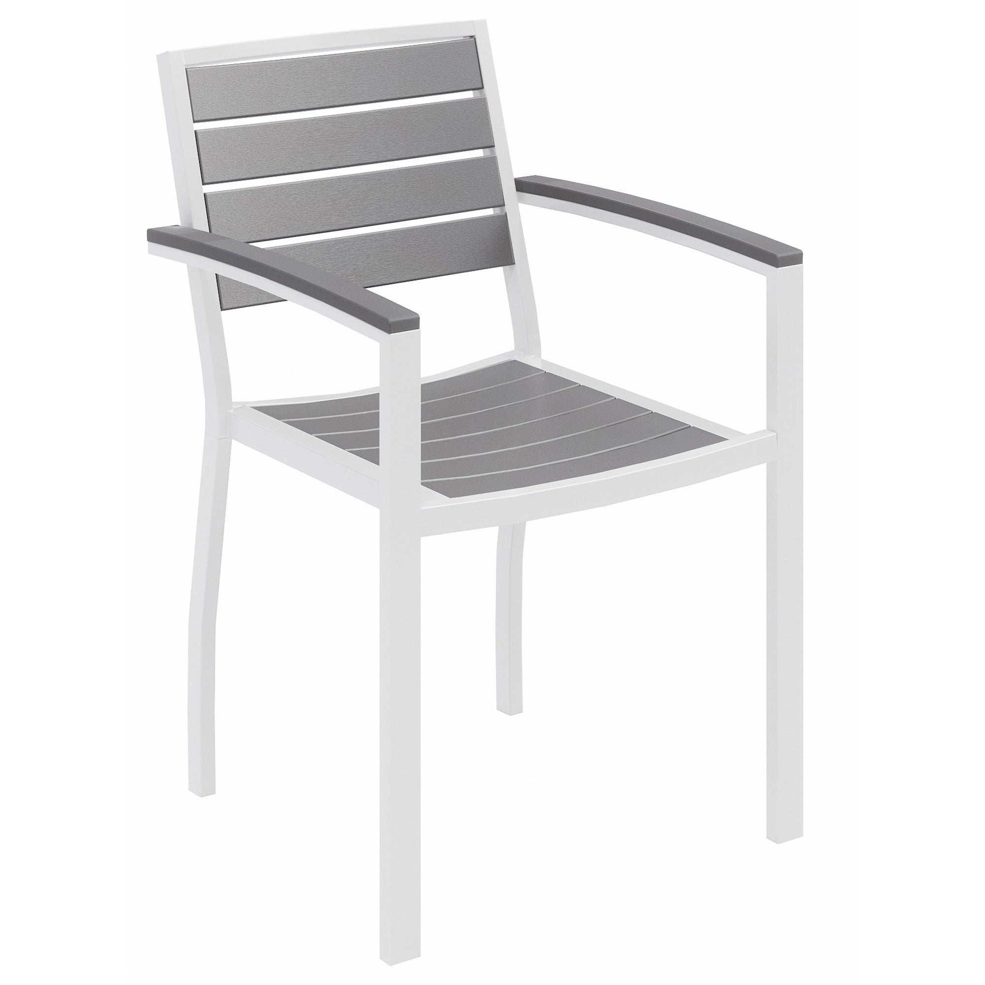 KFI Gray Indoor/Outdoor Furniture - 34" Height x 22" Width x 23" Depth, 25.5" Height Arm - 1 Each