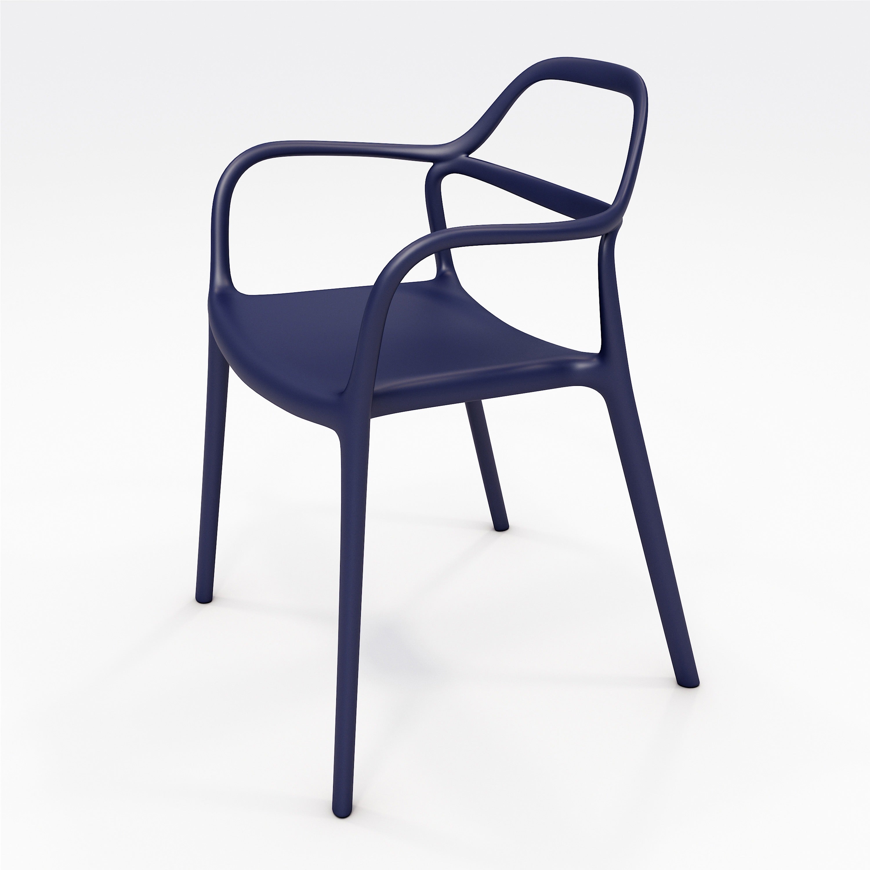 KFI Indoor/Outdoor Poly Guest Chair - Baltic Seat Color - Polypropylene Seat Material - Baltic Back Color - Polypropylene Back Material - Baltic Frame Color - Polypropylene Frame Material - Four-legged Base - Armrest - 1 Each