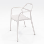 KFI Indoor/Outdoor Poly Guest Chair - White Seat Color - Polypropylene Seat Material - White Back Color - Polypropylene Back Material - White Frame Color - Polypropylene Frame Material - Four-legged Base - Armrest - 1 Each