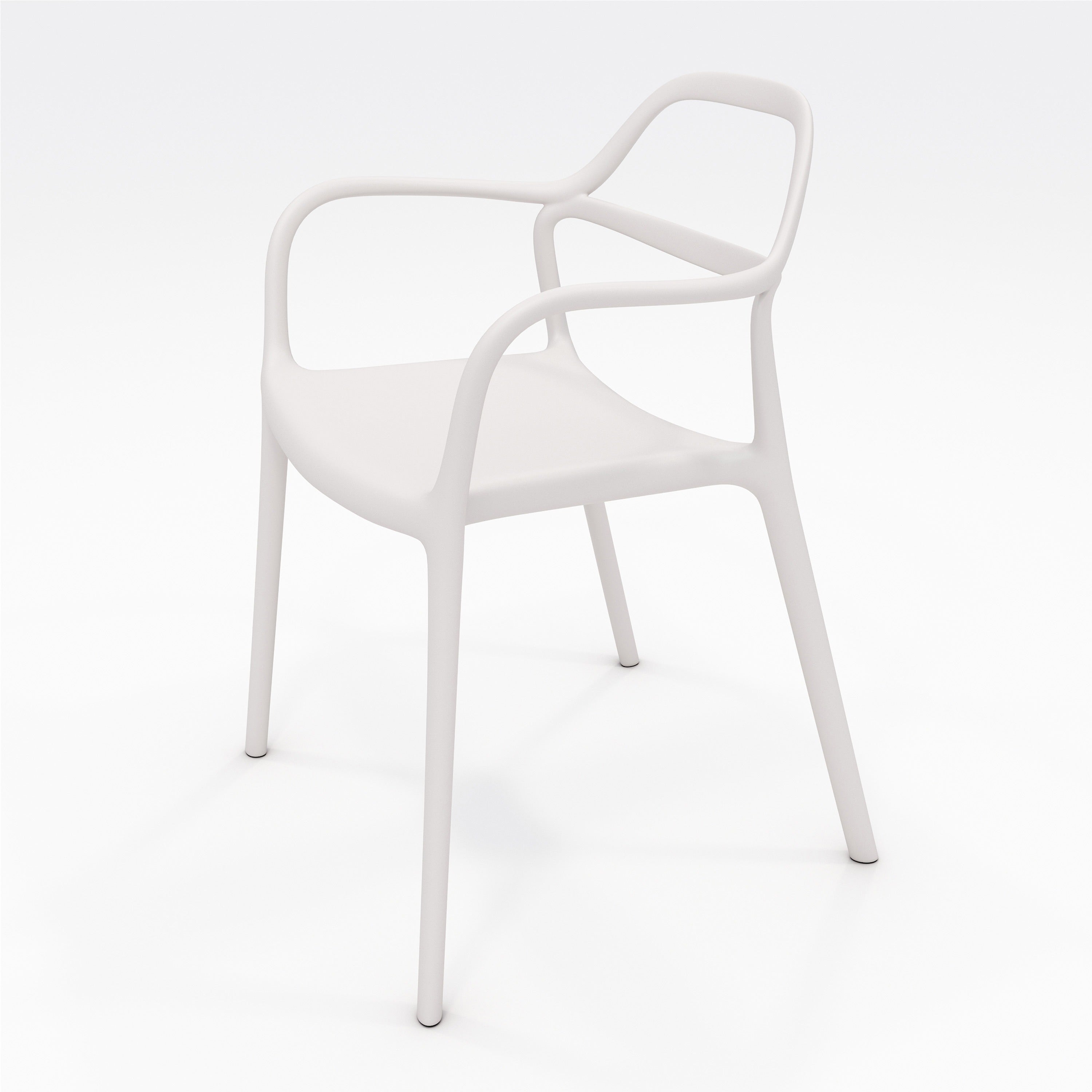 KFI Indoor/Outdoor Poly Guest Chair - White Seat Color - Polypropylene Seat Material - White Back Color - Polypropylene Back Material - White Frame Color - Polypropylene Frame Material - Four-legged Base - Armrest - 1 Each