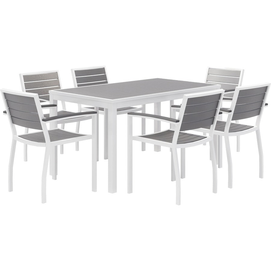 KFI Gray Indoor/Outdoor Furniture - 29" Height x 32" Width x 55" Depth - Gray Table Top - 1 Each
