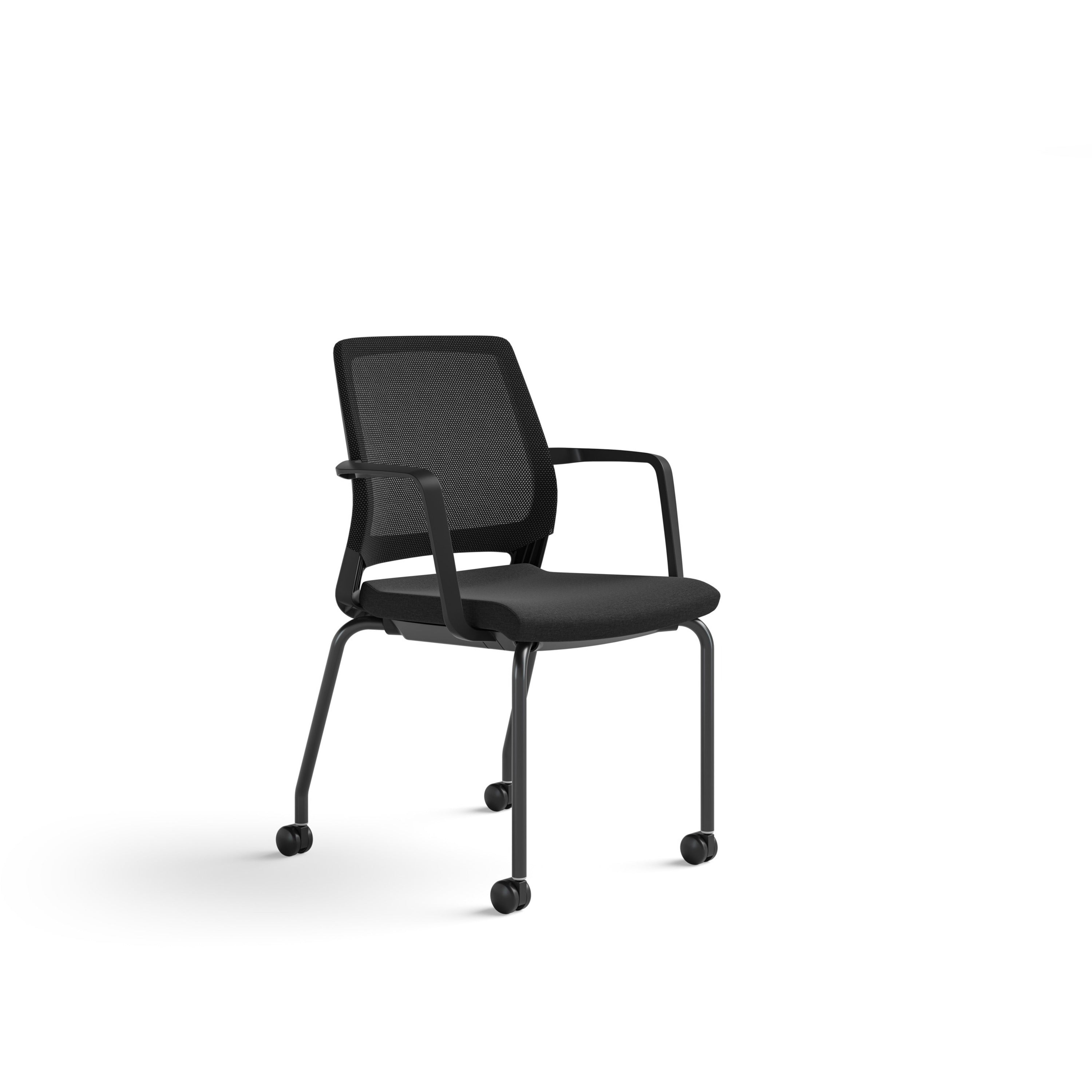 16" Height x 18" Width Chair Back, 18" Height x 18" Width x 18" Depth Chair Seat, 33.5" Height x 23.5" Width x 23.5" Depth Chair - Finish: Black - 1 Carton