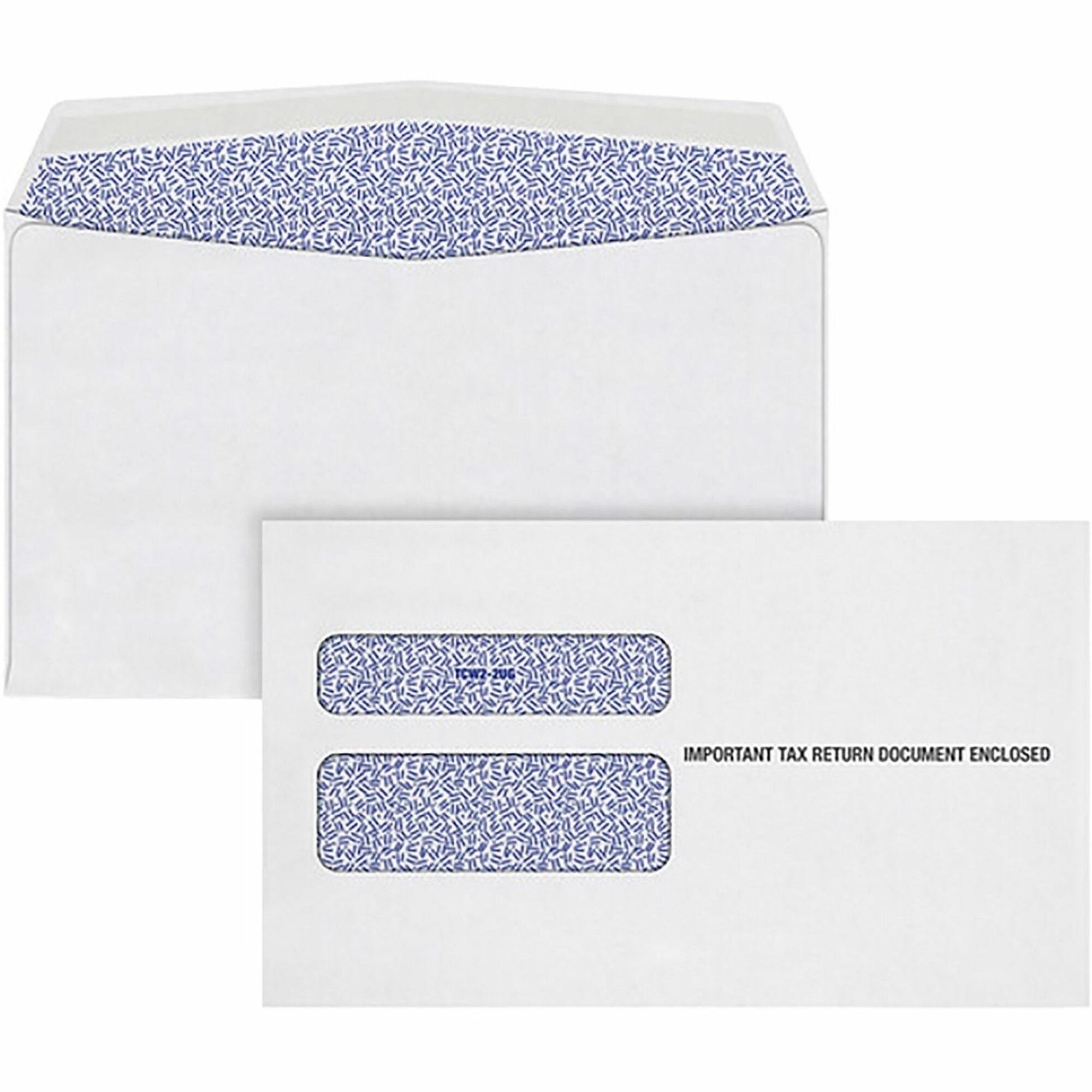 Document - 9 1/2" Width x 5 5/8" Length - Gummed - White - 24 / Pack