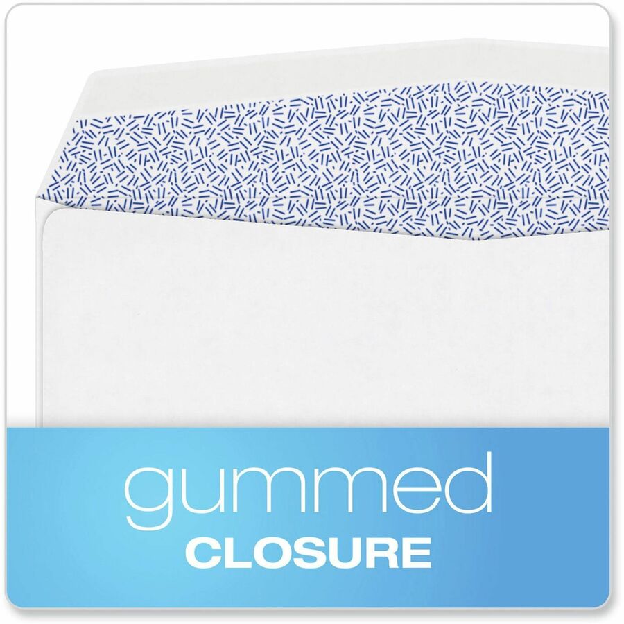 Document - 9 1/2" Width x 5 5/8" Length - Gummed - White - 24 / Pack