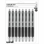 uniball™ 207 Gel Pen - 0.7 mm Medium Conical Pen Point - Refillable - Retractable - Black Ink - Gel-based - Translucent Black Plastic Barrel - Tungsten Carbide Tip - 8 / Pack