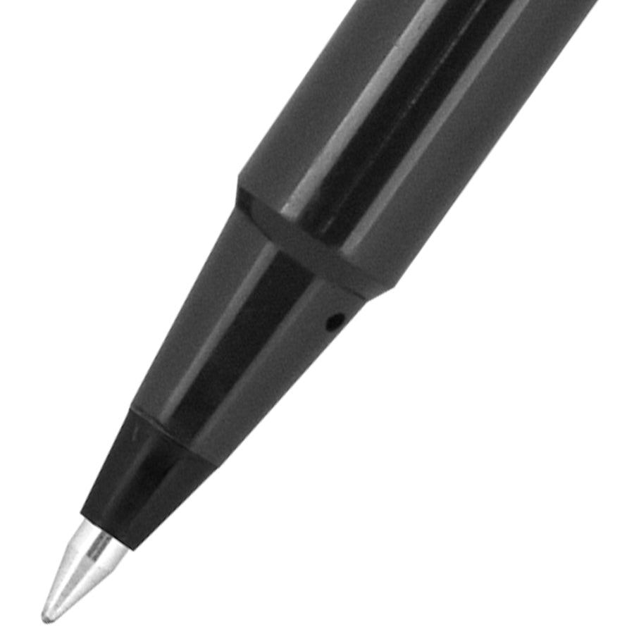 uniball™ Roller Rollerball Pen - 0.5 mm Micro Pen Point - Black Ink - Liquid - Black Barrel - 72 / Pack