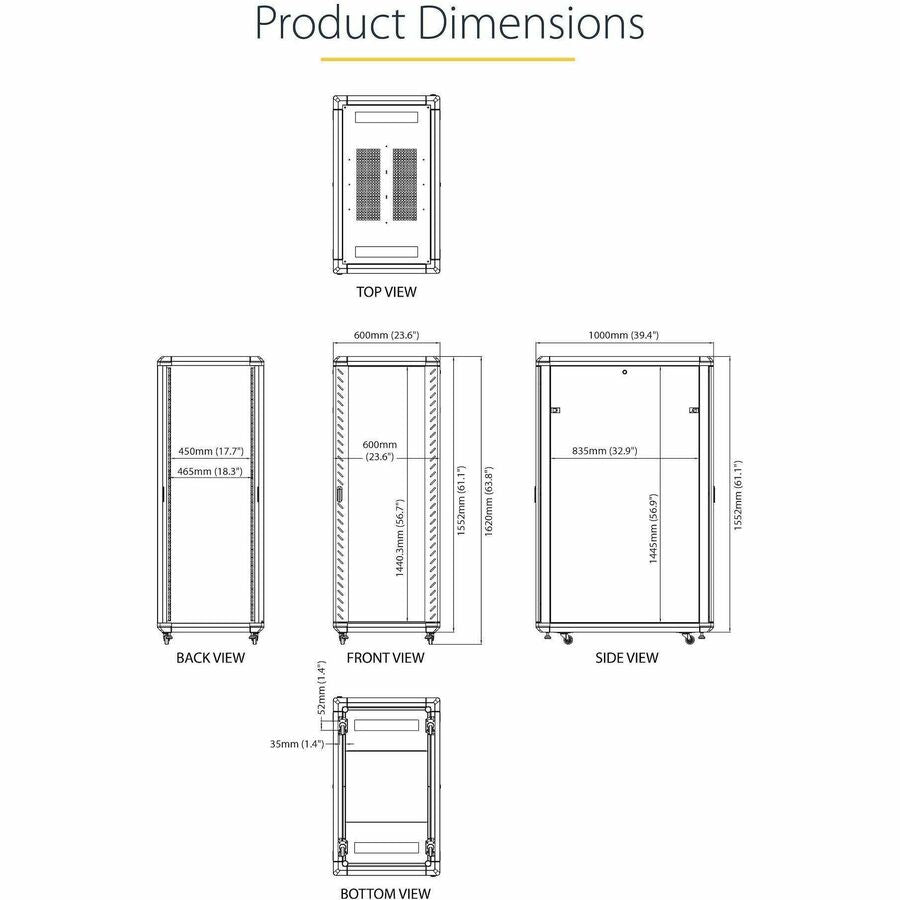 StarTech.com RK3236BKF Rack Cabinet
