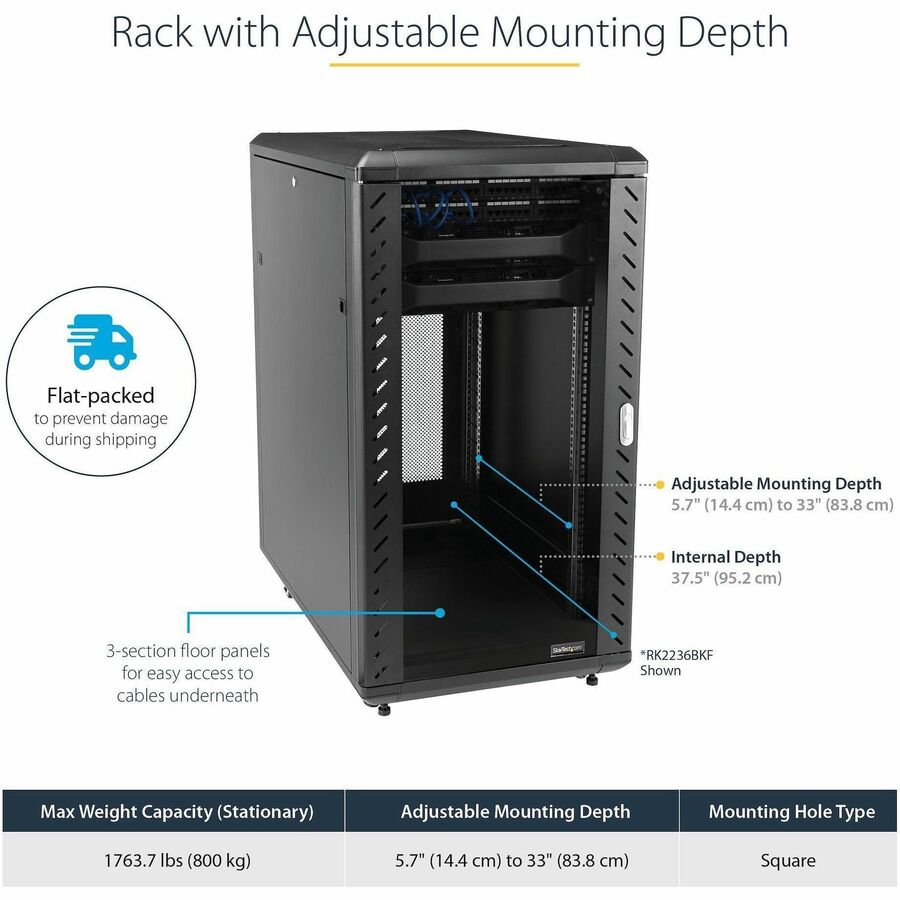 StarTech.com RK3236BKF Rack Cabinet