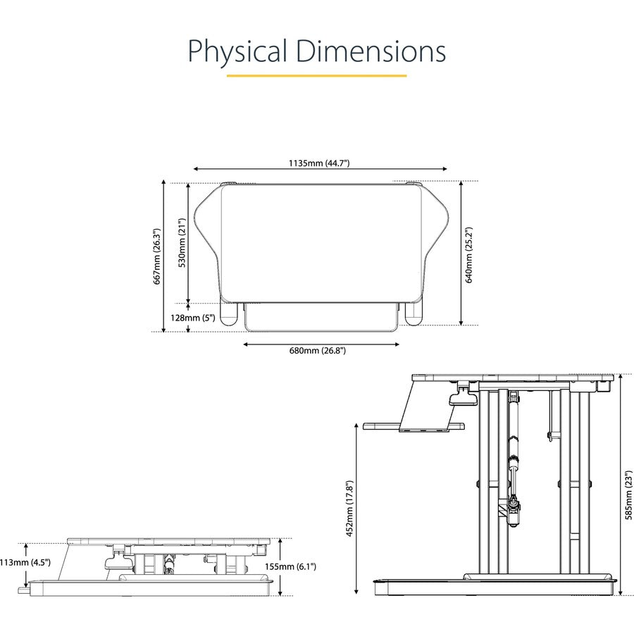 StarTech.com Sit-Stand Workstation