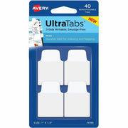 40 Tab(s) - 10 Tab(s)/Set - Clear Film, White Paper Tab(s) - 40 / Pack