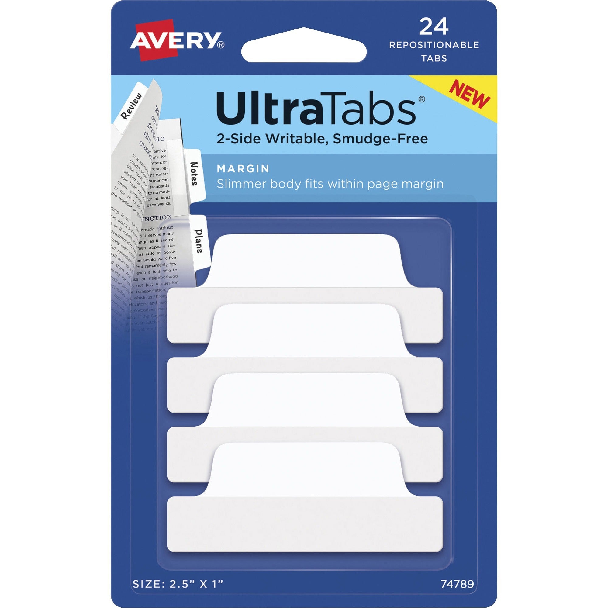 Avery&reg; Ultra Tabs Repositionable Margin Tabs