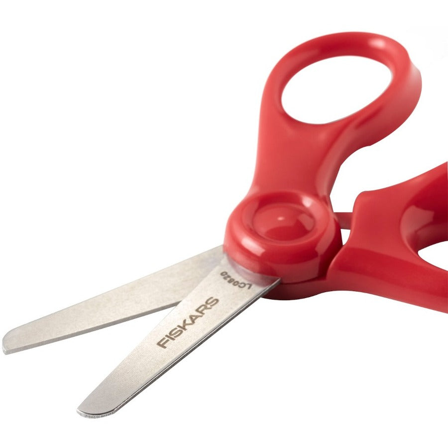 Fiskars 5" Blunt-tip Kids Scissors - 5" Overall Length Safety Edge Blade - Blunted Tip - Red - 1 Each