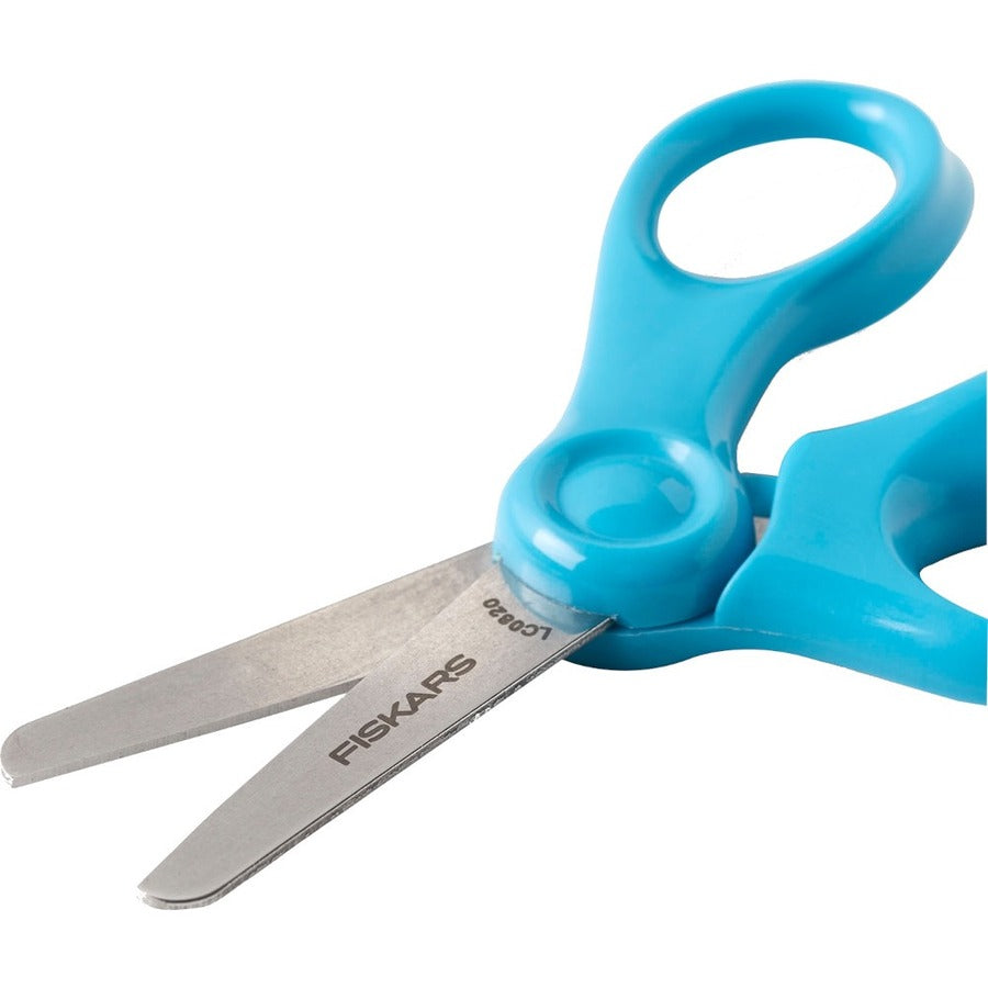 Fiskars 5" Blunt-tip Kids Scissors - 5" Overall Length Safety Edge Blade - Blunted Tip - Turqoise - 1 Each