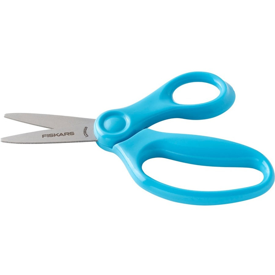 Fiskars 5" Pointed-tip Kids Scissors - 5" Overall Length Safety Edge Blade - Pointed Tip - Turquoise - 1 Each