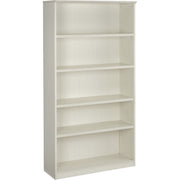 Safco Medina Textured Sea Salt Laminate Bookcase, 68"H x 36"W x 13"D, 5 Adjustable Shelves, Mocha Finish, 1 Each