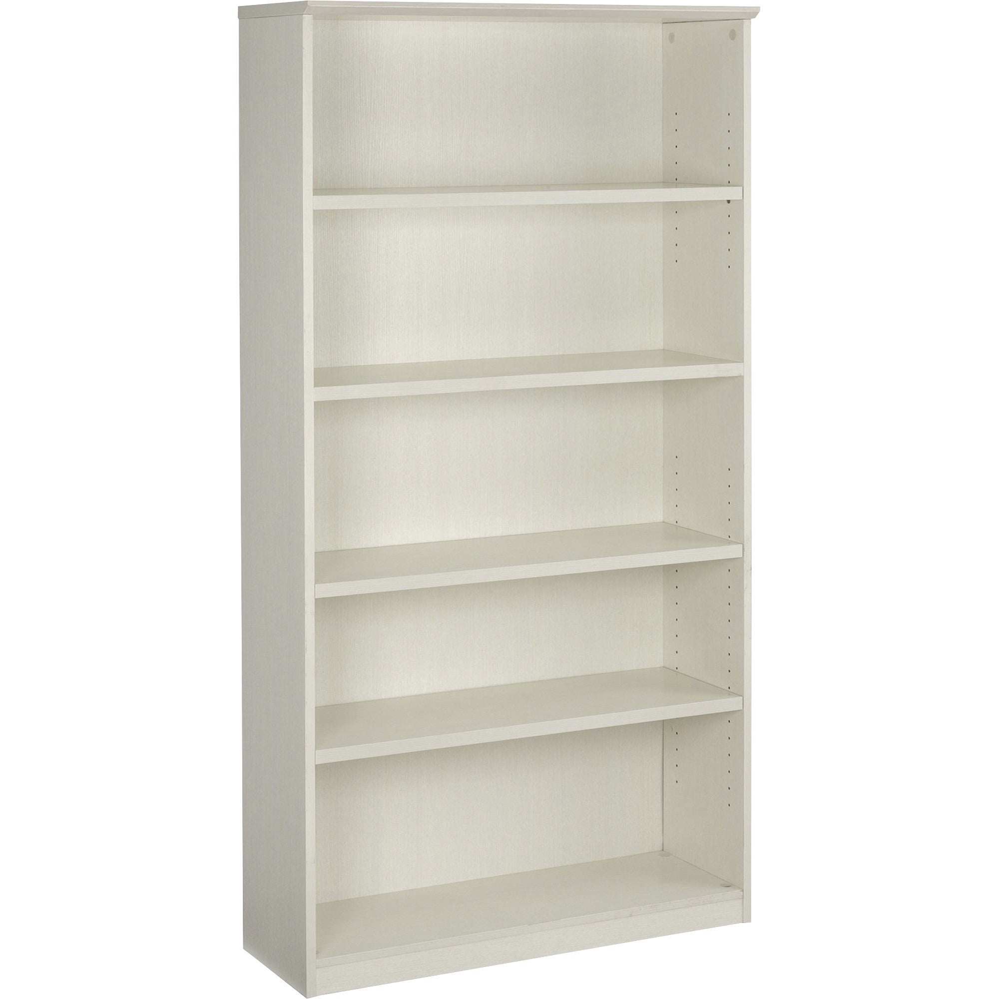 Safco Medina Textured Sea Salt Laminate Bookcase, 68"H x 36"W x 13"D, 5 Adjustable Shelves, Mocha Finish, 1 Each