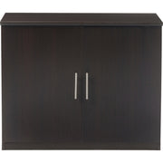 Safco Medina Mocha Laminate Office Unit, 2 Doors, 1 Adjustable Shelf, Beveled Edge, Medium Density Fiberboard, 29.5"H x 36"W x 20"D, Mocha Finish, 1 Each