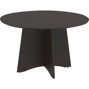 Safco Medina Mocha Laminate Office Unit, Round, 48" Diameter, 29.5" Height, Beveled Edge, MDF and Laminate, 1 Each