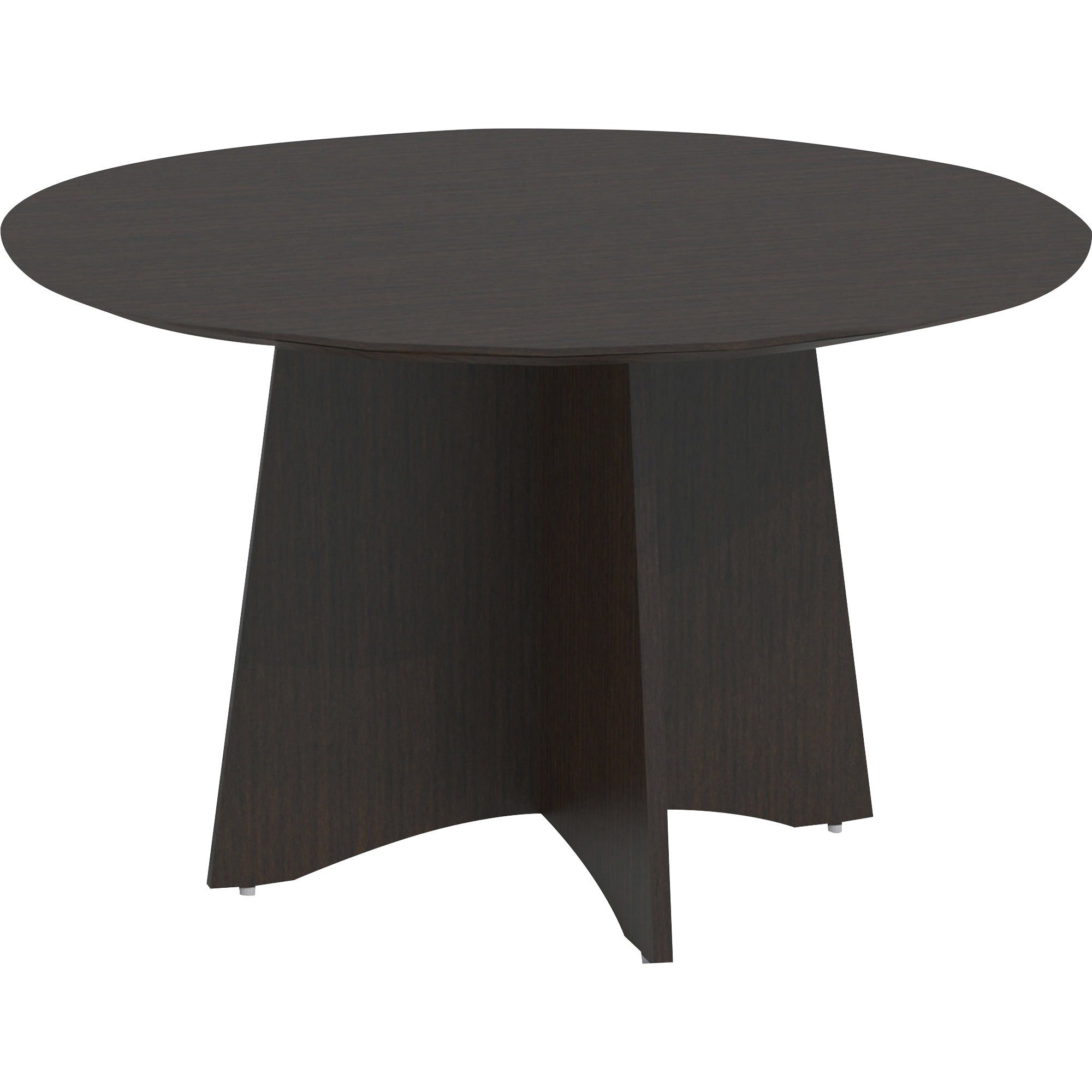 Safco Medina Mocha Laminate Office Unit, Round, 48" Diameter, 29.5" Height, Beveled Edge, MDF and Laminate, 1 Each
