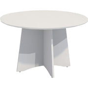 Safco Medina Textured Sea Salt Laminate Round Conference Table, 29.5"H x 48"W x 48"D, Beveled Edge, MDF and Laminate, 1 Each