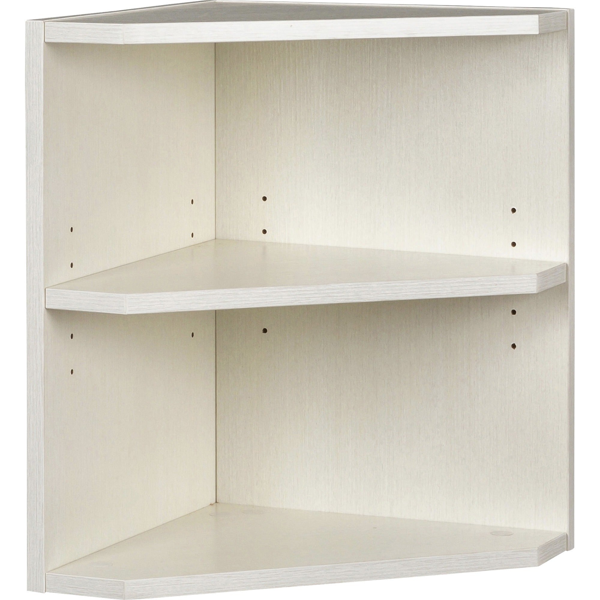 Safco Medina Textured Sea Salt Laminate Corner Unit, 20"H x 15"W x 15"D, 2 Shelves, Beveled Edge, MDF and Laminate, 1 Each