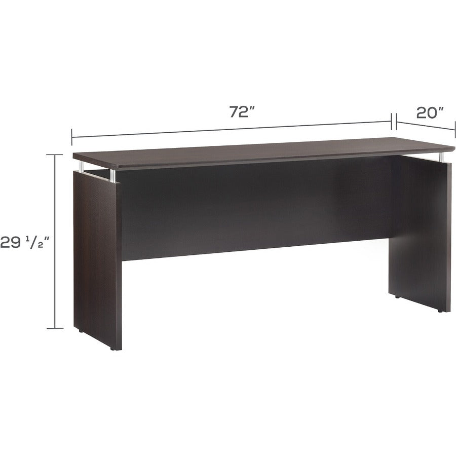 Safco Medina Mocha Laminate Office Unit, 29.5"H x 72"W x 20"D, Beveled Edge, MDF and Laminate, Mocha Finish, 1 Each