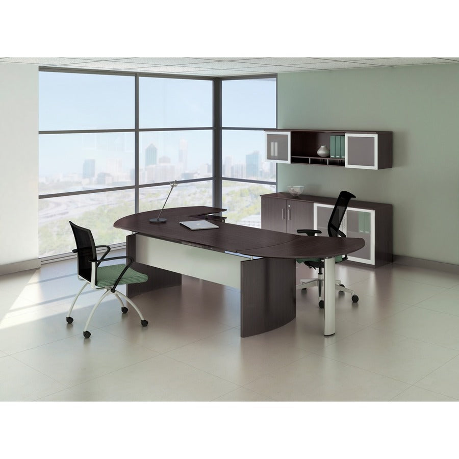 Safco Medina Mocha Laminate Office Unit, 29.5"H x 72"W x 36"D, Beveled Edge, Medium Density Fiberboard, Laminate Finish, Brown, 1 Each