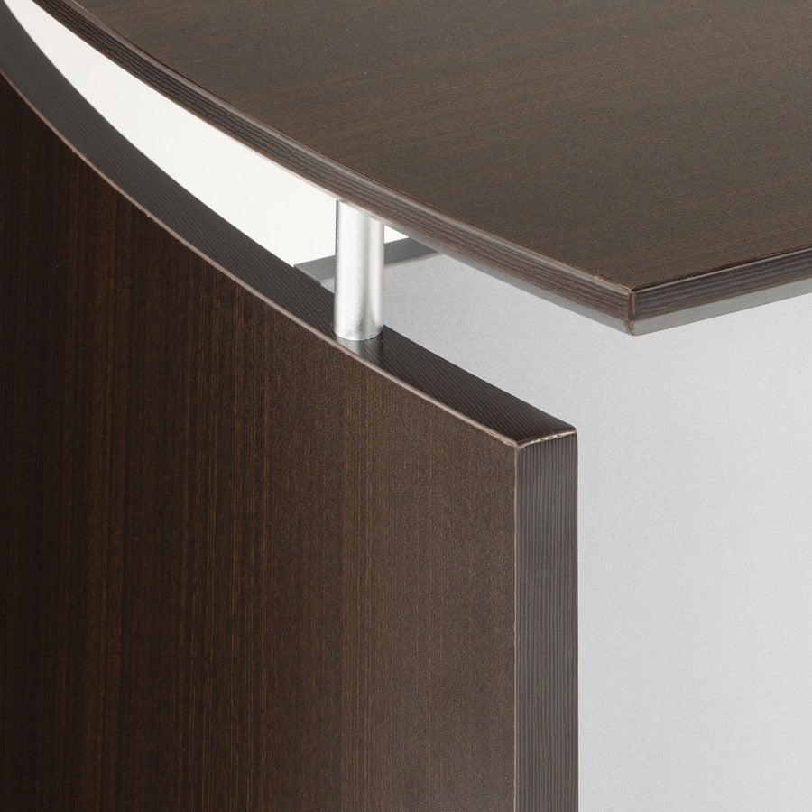 Safco Medina Mocha Laminate Office Unit, 29.5"H x 72"W x 36"D, Beveled Edge, Medium Density Fiberboard, Laminate Finish, Brown, 1 Each