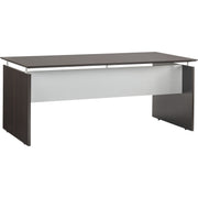 Safco Medina Mocha Laminate Office Unit, 29.5"H x 63"W x 36"D, Beveled Edge, MDF and Laminate, Mocha/Silver Finish, 1 Each