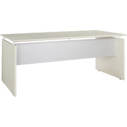 Safco Medina Textured Sea Salt Laminate Desk, 29.5"H x 63"W x 36"D, Beveled Edge, Silver Accents, 1 Each