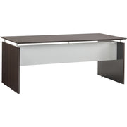 Safco Medina Mocha Laminate Office Unit, 42.8"H x 72"W x 36"D, Beveled Edge, MDF and Laminate, Mocha/Silver Finish, 1 Each