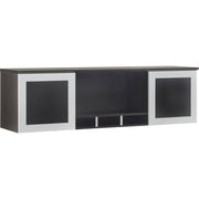 Safco Medina Mocha Laminate Office Unit, 18.3"H x 72"W x 15"D, 2 Doors, 4 Shelves, Beveled Edge, MDF and Laminate, Mocha Finish, 1 Each