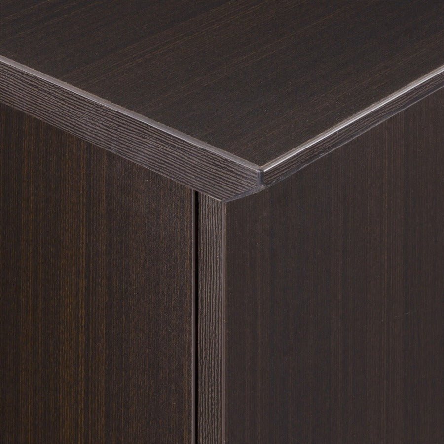 Safco Medina Mocha Laminate Office Unit, 1" Thick Work Surface, 29.5"H x 36"W x 20"D Lateral File, Beveled Edge, MDF, Mocha Finish, 1 Each