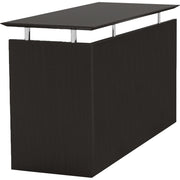 Safco Medina Mocha Laminate Office Unit, 1" Thick Work Surface, 29.5"H x 48.5"W x 20"D Return, Beveled Edge, Medium Density Fiberboard, 1 Each