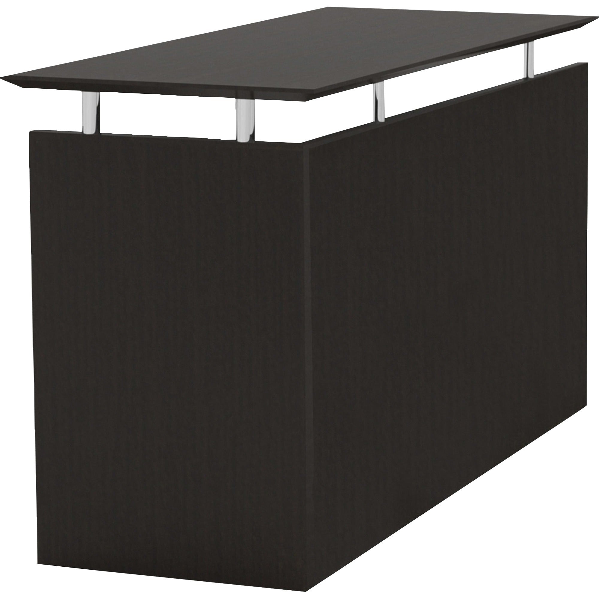 Safco Medina Mocha Laminate Office Unit, 1" Thick Work Surface, 29.5"H x 48.5"W x 20"D Return, Beveled Edge, Medium Density Fiberboard, 1 Each