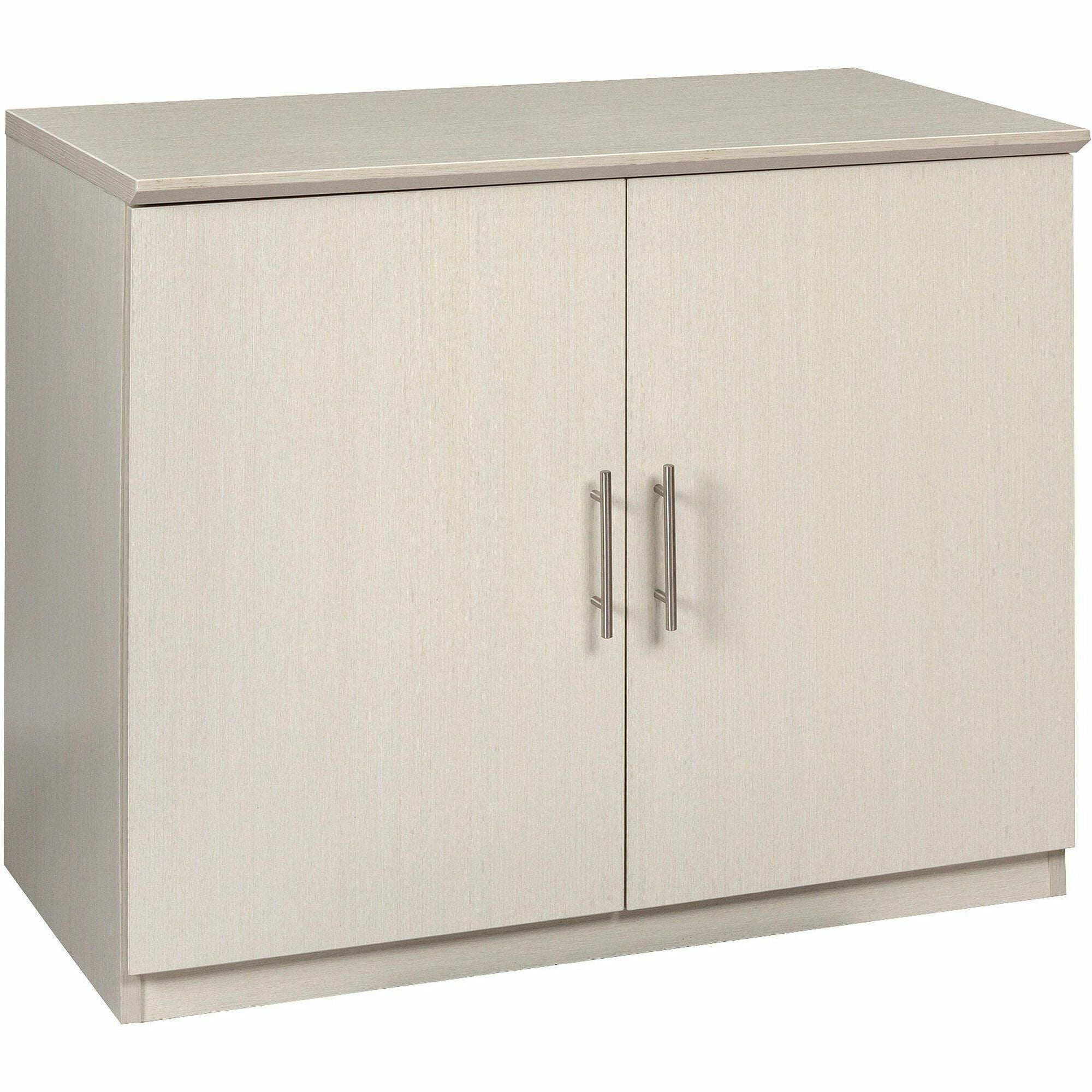 Safco Medina Textured Sea Salt Laminate Storage Cabinet, 2 Doors, 1 Adjustable Shelf, MDF, 29.5"H x 36"W x 20"D, 1 Each