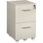 Safco Medina Laminate Mobile File/File Pedestal, 2 Drawers, Single Pedestal, Textured Sea Salt Finish, 26.8"H x 15.5"W x 18"D, 1 Each
