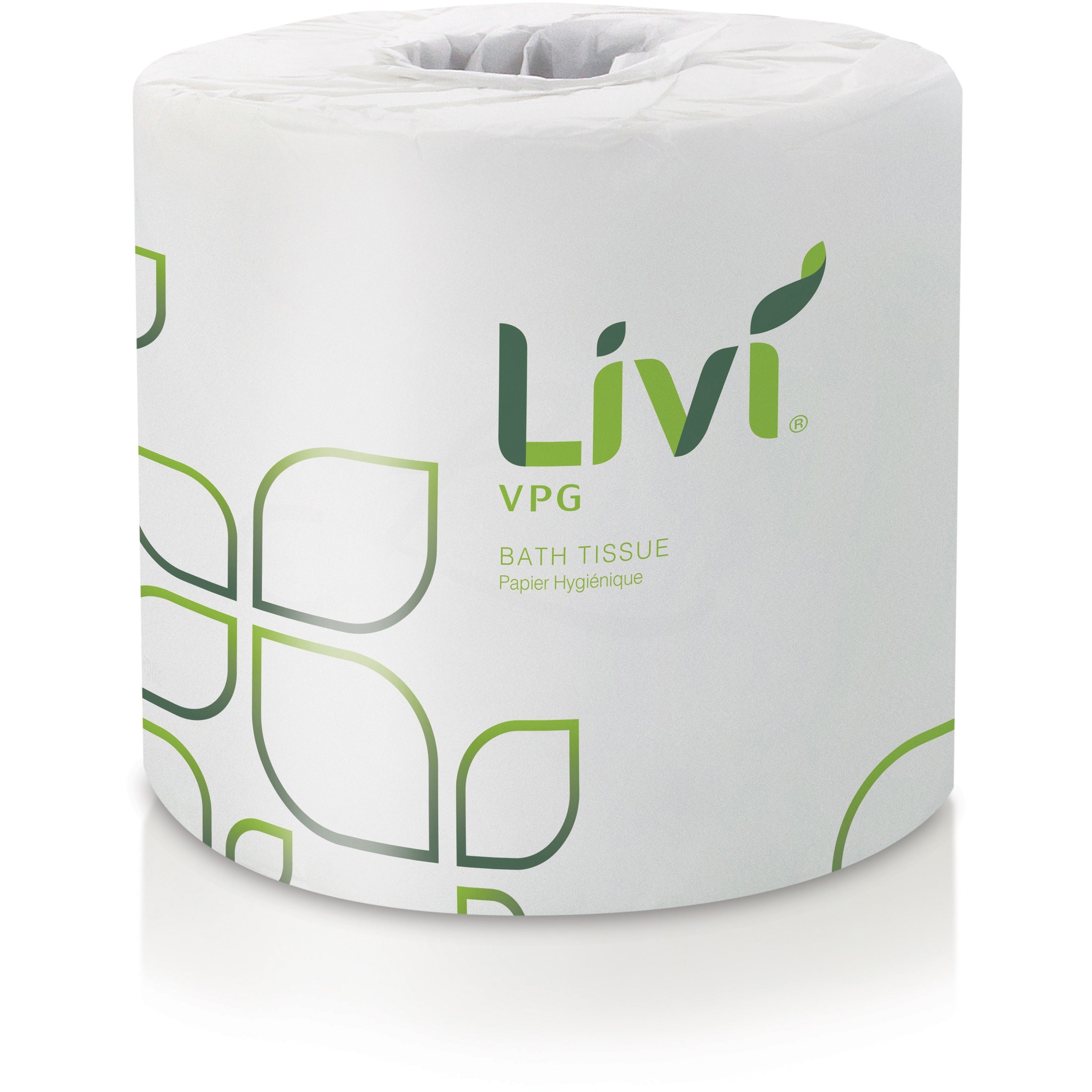 2 Ply - 400 Sheets/Roll - Leaf Emboss Pattern - White - Fiber - 96 Rolls Per CartonCarton - 96 / Carton