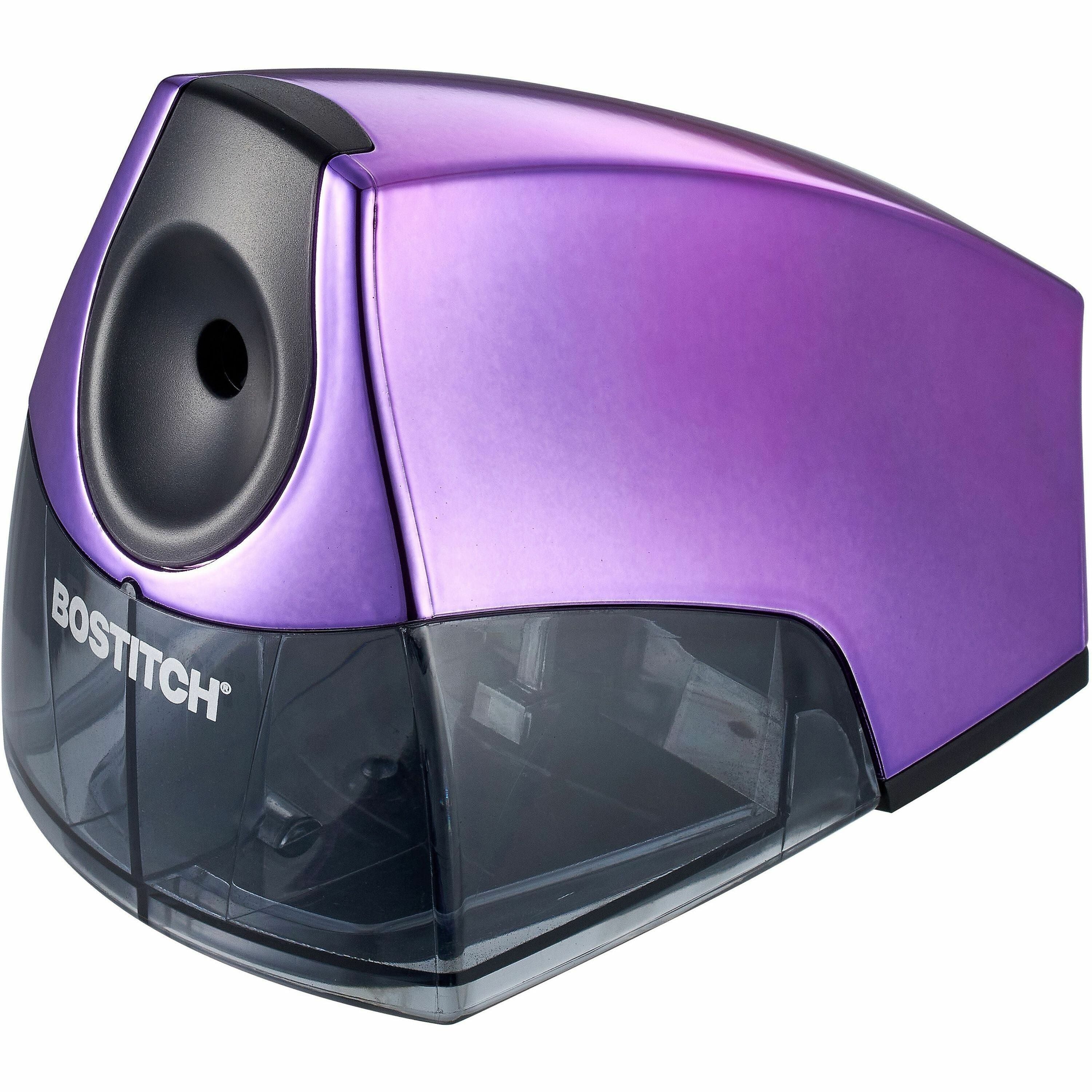 Bostitch Personal Electric Pencil Sharpener, Purple, 4" x 8.3", 1 Each