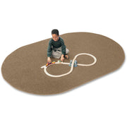 Carpets for Kids Solid Color Mt. St. Helens Oval Rug, 90" x 12 ft, Sahara, Nylon Yarn, 1 Each